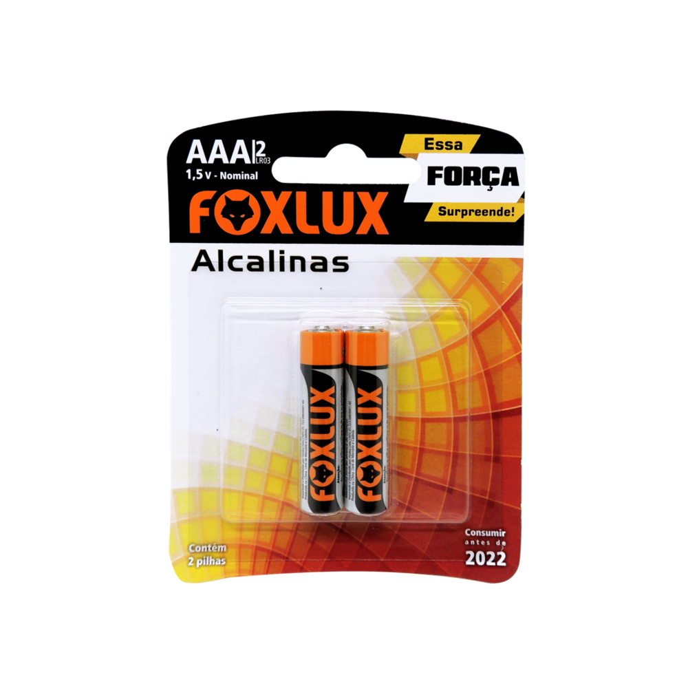 PILHA ALCAL PALITO AAA BLISTER FOXLUX