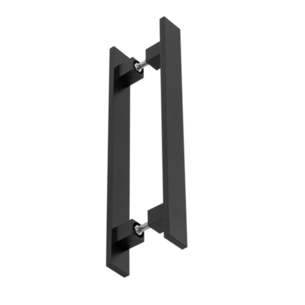 PUXADOR H CHAPADO 60CM 40X10 PRETO UNIAO INOX