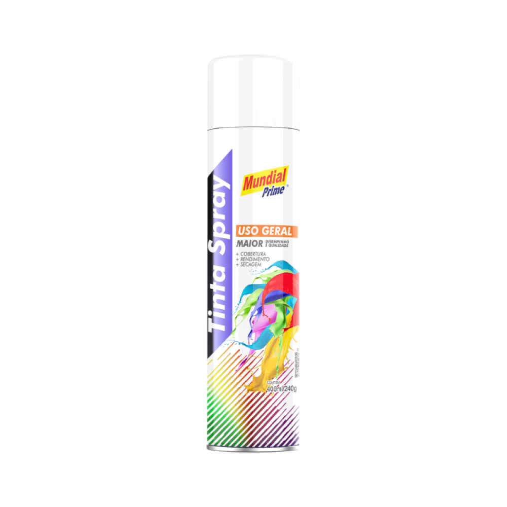 SPRAY MUNDIAL PRIME U. GERAL BRANCO 400ML