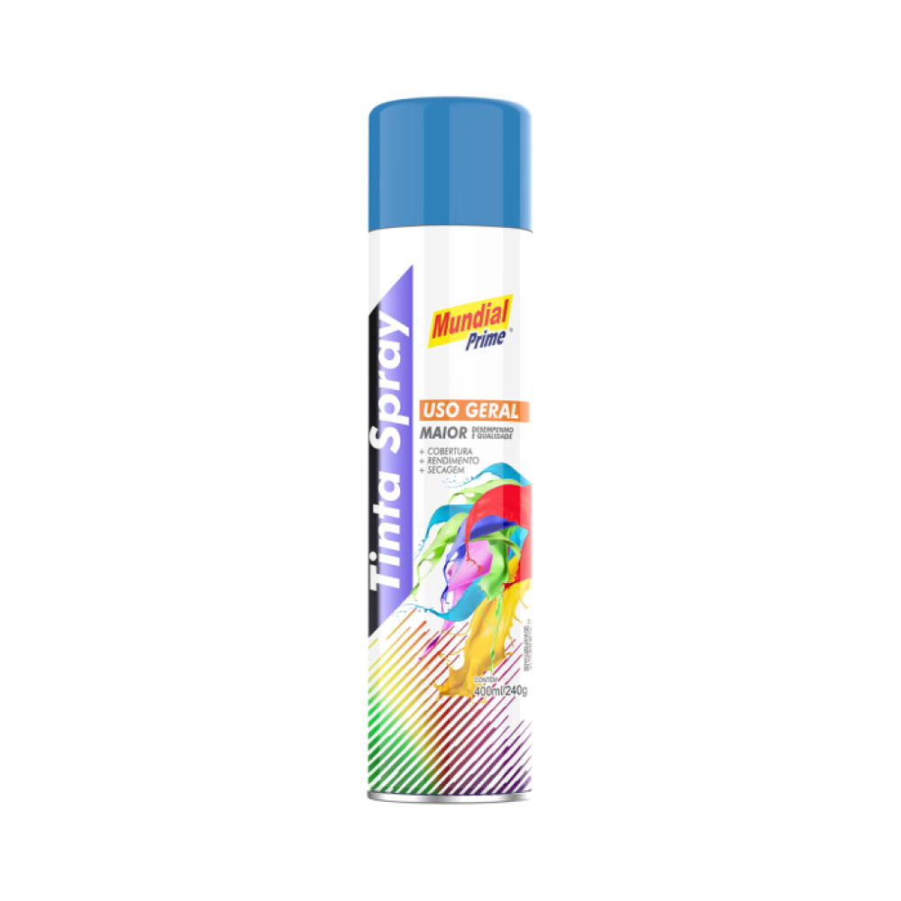 SPRAY MUNDIAL PRIME U. GERAL AZUL MEDIO 400ML