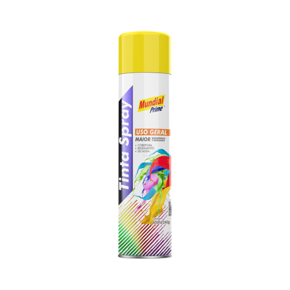 SPRAY MUNDIAL PRIME U. GERAL AMARELO BAND. 400ML