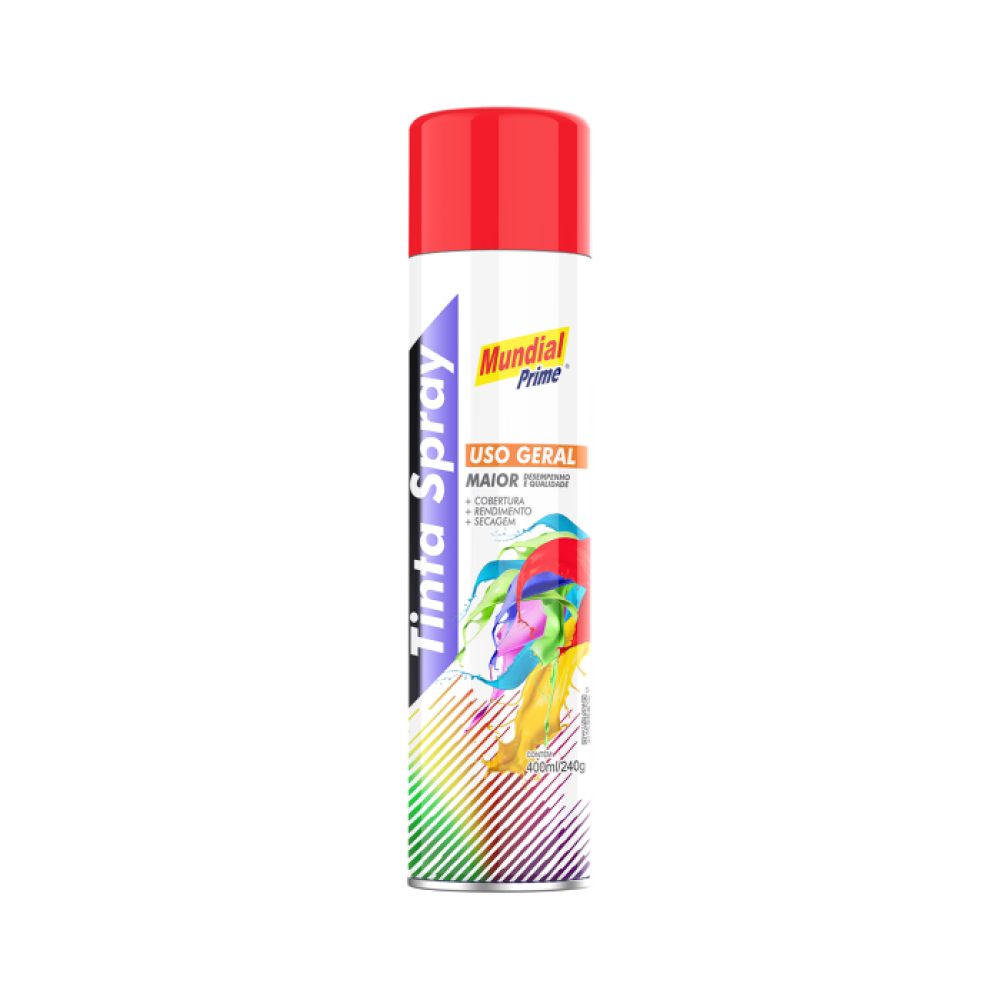 SPRAY MUNDIAL PRIME U. GERAL VERMELHO 400ML