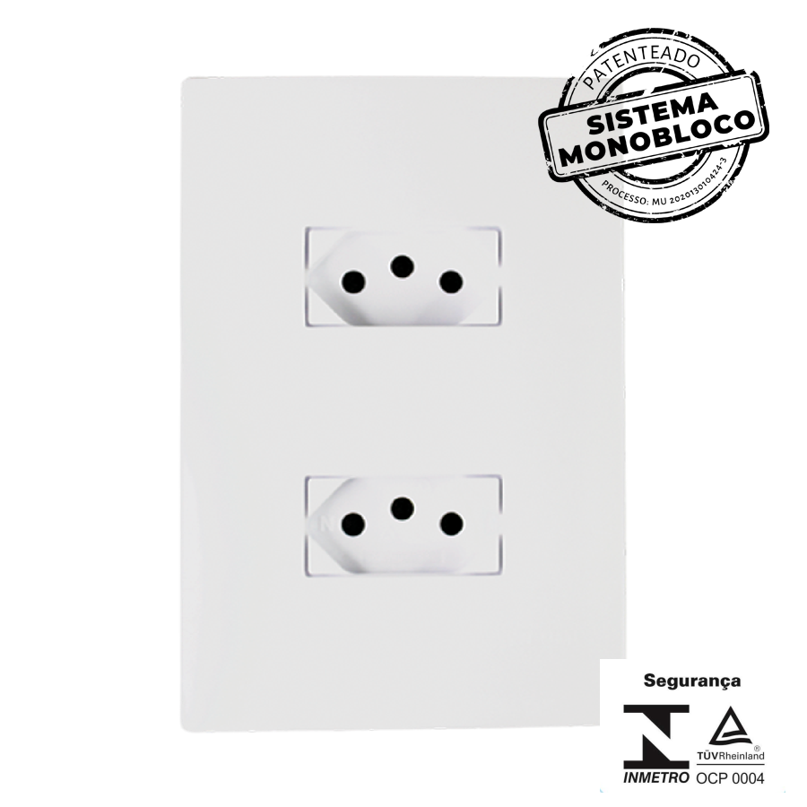 TOMADA 94120 2 TOM 2P+T 10A 250V I9