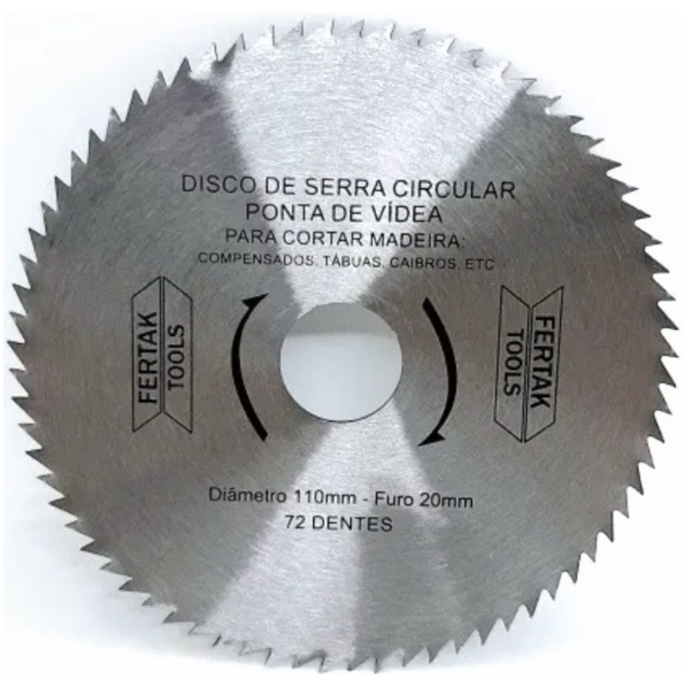 DISCO SERRA CIRC FERTAK 72D 110X20MM (281172)