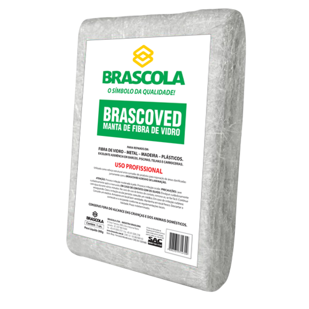 MANTA DE FIBRA DE VIDRO 300G BRASCOLA