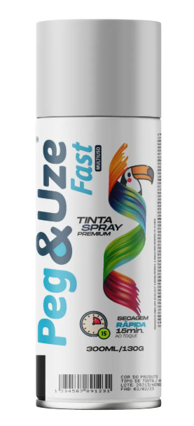 SPRAY PEG&UZE 300ML U-GERAL 6376 CINZA CLARO