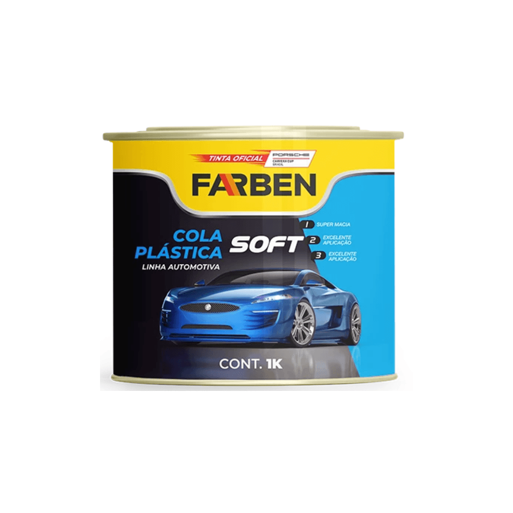 COLA PLASTICA FARBEN CINZA 1KG
