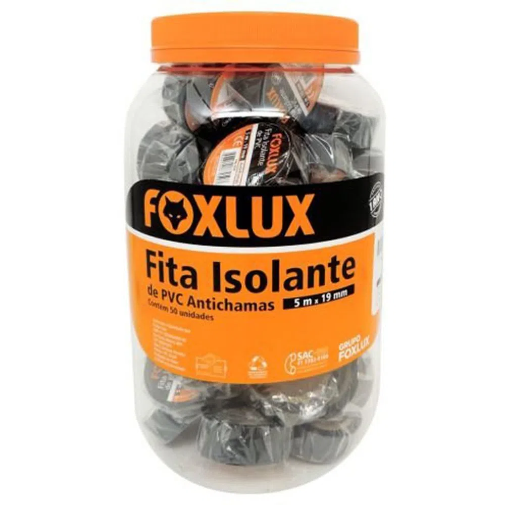 FITA ISOLANTE FOXLUX POTE (C/50) 19MMX5M