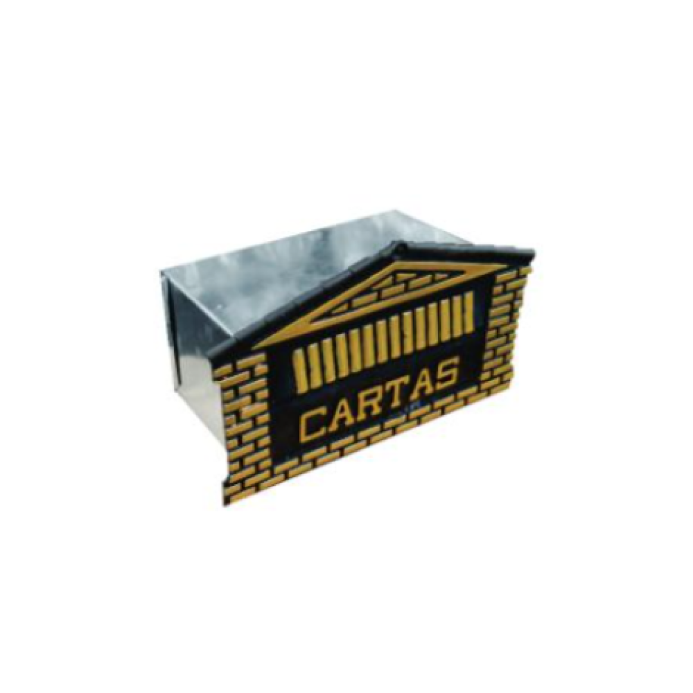 CAIXA P/CARTA PVC PLASNETAL DOURADA