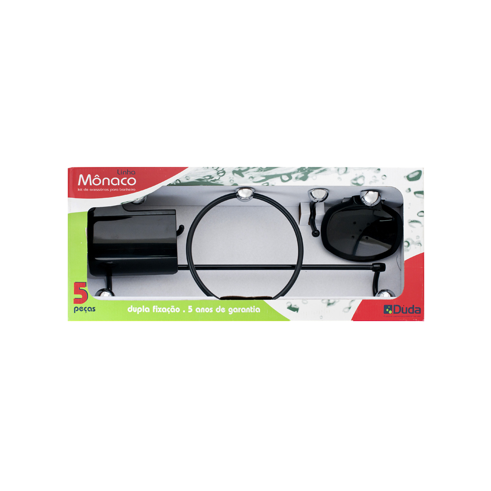 KIT DUDA MONACO PRETO 5PCS