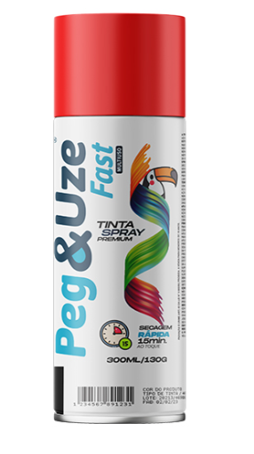 SPRAY PEG&UZE 300ML U-GERAL 6388 VERMELHO