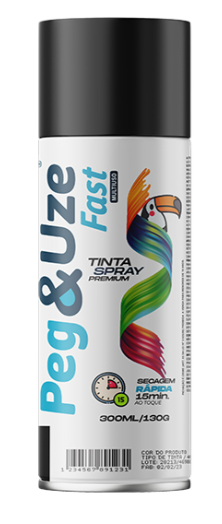 SPRAY PEG&UZE 300ML U-GERAL 6382 PRT BRILHANTE