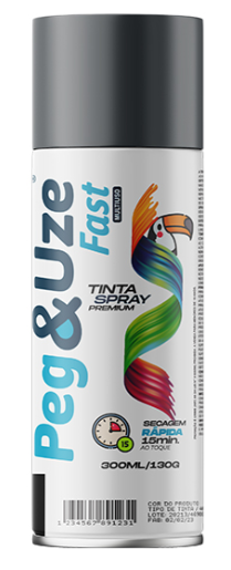 SPRAY PEG&UZE 300ML U-GERAL 6379 CINZA PRIMER