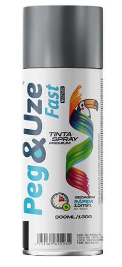 SPRAY PEG&UZE 300ML MET 6362 PRATA